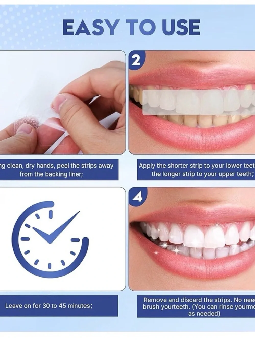 Professional Teeth Whitening Strips - Purple - Mint Flavor